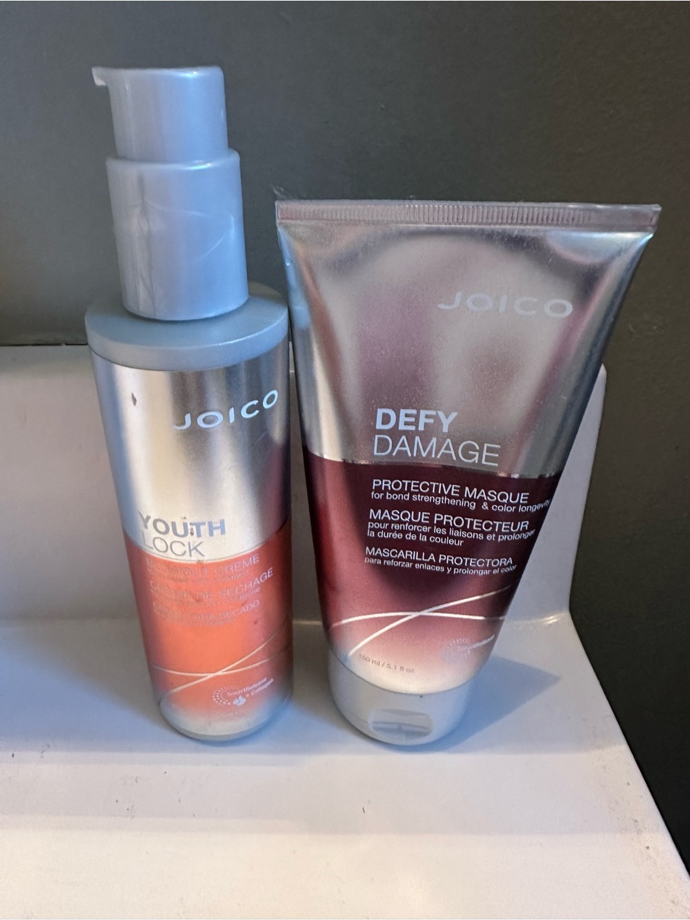 Joico Defy Damage Protective Masque & Youth Lock Set - Pink/Silver